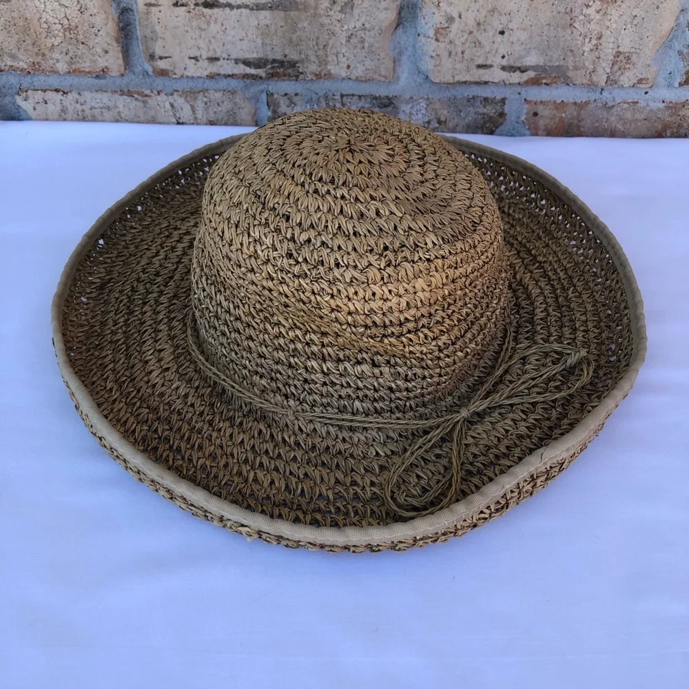 Scala Gal Women’s Straw Floppy Packable Beach‎ Sun Hat Sombrero Size 57cm